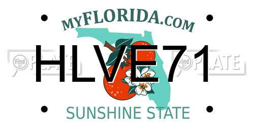 HLVE71 Florida License Plate