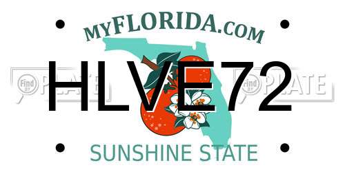 HLVE72 Florida License Plate