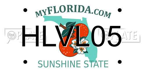 HLVL05 Florida License Plate