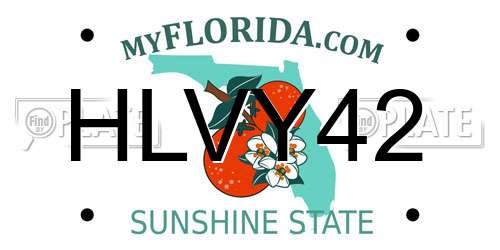 HLVY42 Florida License Plate