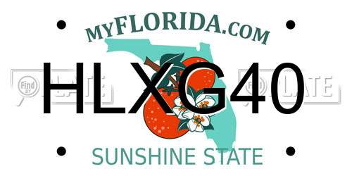 HLXG40 Florida License Plate