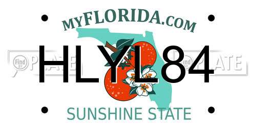 HLYL84 Florida License Plate