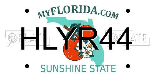 HLYR44 Florida License Plate