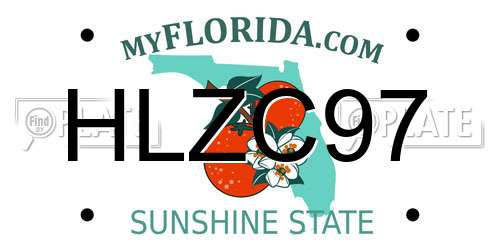 HLZC97 Florida License Plate