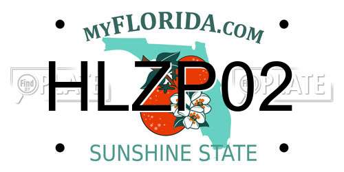 HLZP02 Florida License Plate