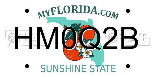 HM0Q2B Florida License Plate