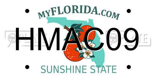 HMAC09 Florida License Plate