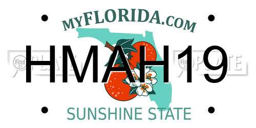 HMAH19 Florida License Plate