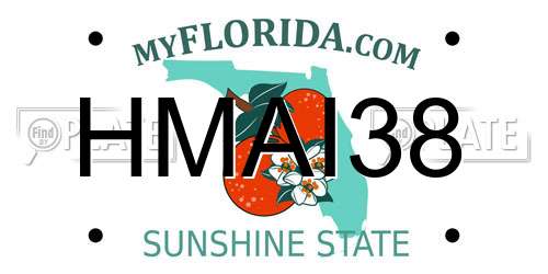 HMAI38 Florida License Plate