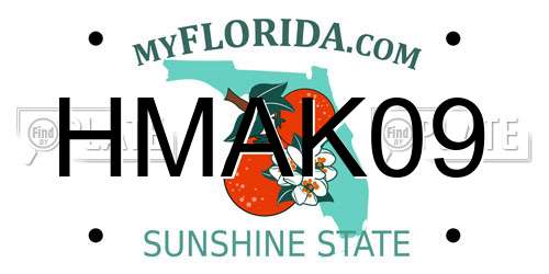 HMAK09 Florida License Plate