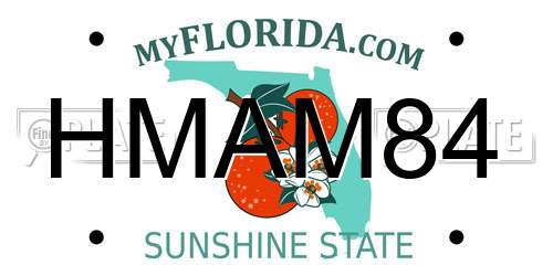 HMAM84 Florida License Plate