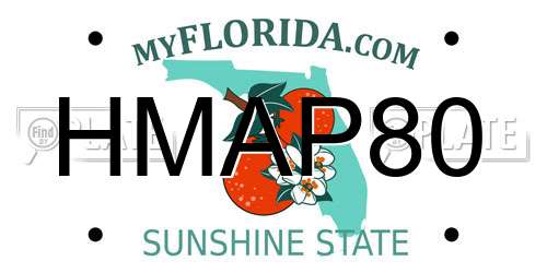 HMAP80 Florida License Plate