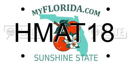 HMAT18 Florida License Plate
