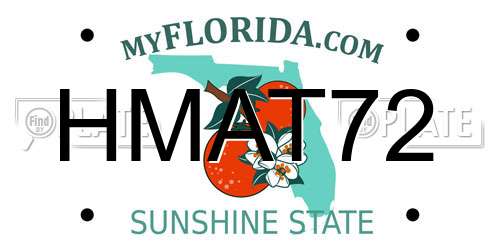 HMAT72 Florida License Plate