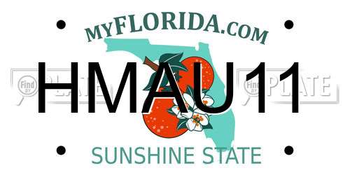 HMAU11 Florida License Plate
