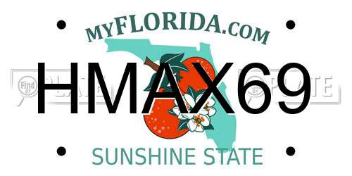 HMAX69 Florida License Plate