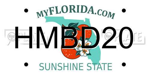 HMBD20 Florida License Plate