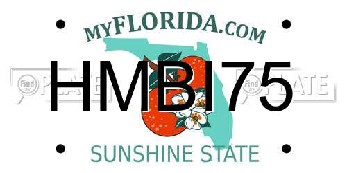 HMBI75 Florida License Plate