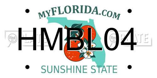HMBL04 Florida License Plate