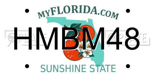 HMBM48 Florida License Plate