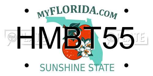 HMBT55 Florida License Plate