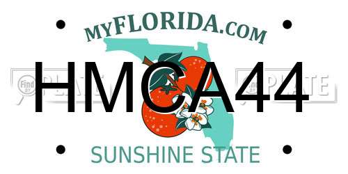 HMCA44 Florida License Plate