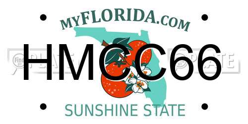 HMCC66 Florida License Plate