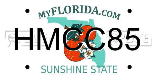 HMCC85 Florida License Plate