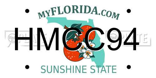 HMCC94 Florida License Plate