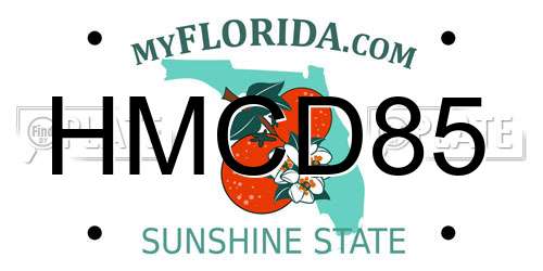 HMCD85 Florida License Plate