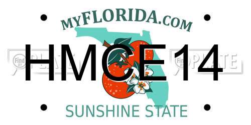 HMCE14 Florida License Plate