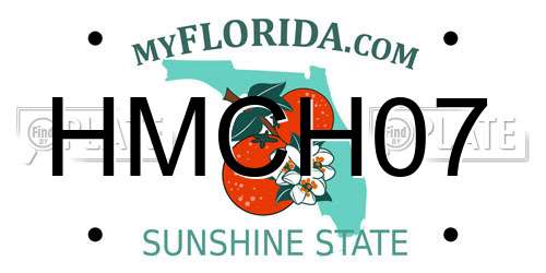 HMCH07 Florida License Plate