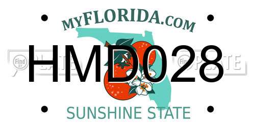 HMD028 Florida License Plate