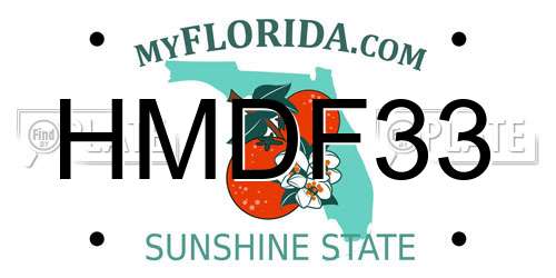 HMDF33 Florida License Plate
