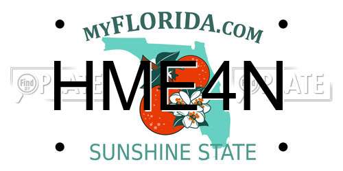 HME4N Florida License Plate
