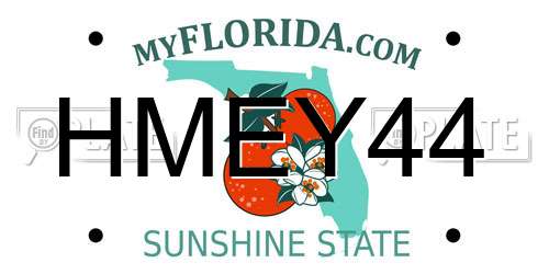 HMEY44 Florida License Plate