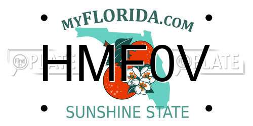 HMF0V Florida License Plate