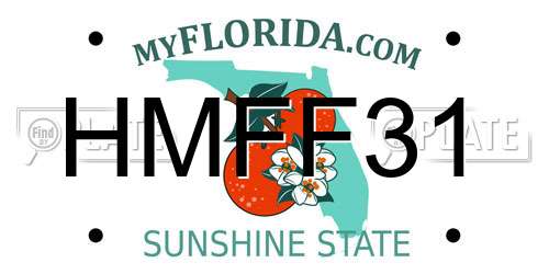 HMFF31 Florida License Plate