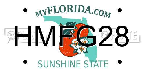 HMFG28 Florida License Plate