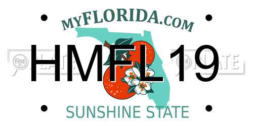 HMFL19 Florida License Plate