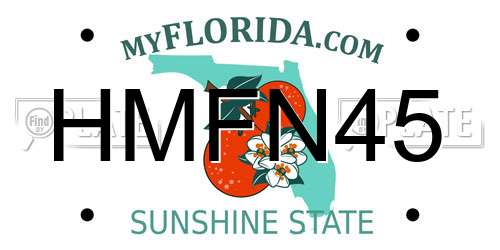 HMFN45 Florida License Plate