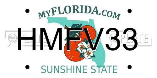 HMFV33 Florida License Plate