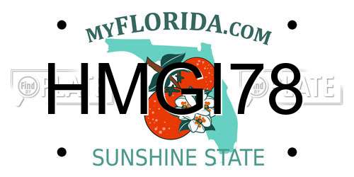 HMGI78 Florida License Plate