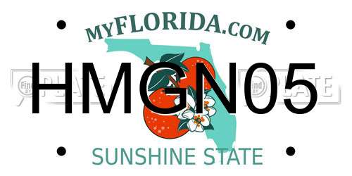 HMGN05 Florida License Plate