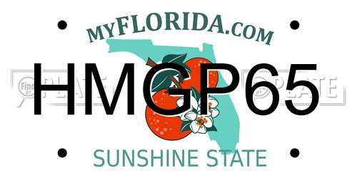 HMGP65 Florida License Plate