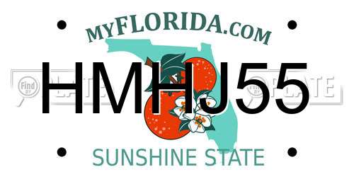 HMHJ55 Florida License Plate