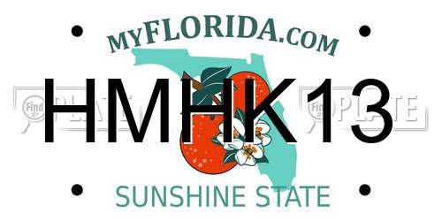 HMHK13 Florida License Plate