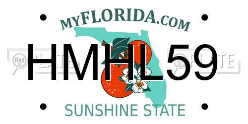 HMHL59 Florida License Plate
