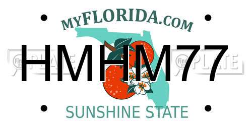 HMHM77 Florida License Plate