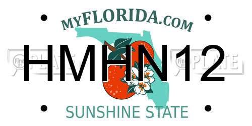 HMHN12 Florida License Plate